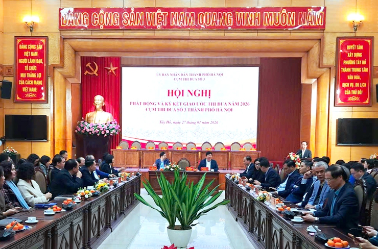 Cụm thi đua số 3 thành phố Hà Nội triển khai nhiệm vụ năm 2026- Ảnh 1.