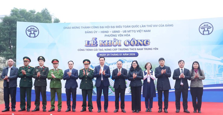 Khởi công xây dựng công trình cải tạo, nâng cấp trường THCS Nam Trung Yên- Ảnh 4.