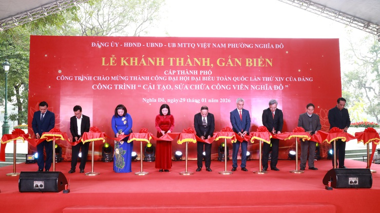 Phường Nghĩa Đô khánh thành Công trình chào mừng thành công Đại hội Đảng lần thứ XIV- Ảnh 4.