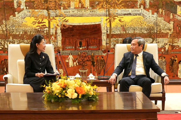 Hanoi Chairman Vu Dai Thang meets Thai Ambassador in Vietnam- Ảnh 1.