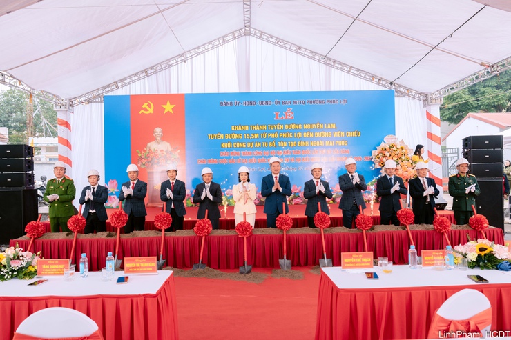 Phường Phúc Lợi khánh thành, khởi công 3 công trình chào mừng thành công Đại hội XIV của Đảng- Ảnh 6.