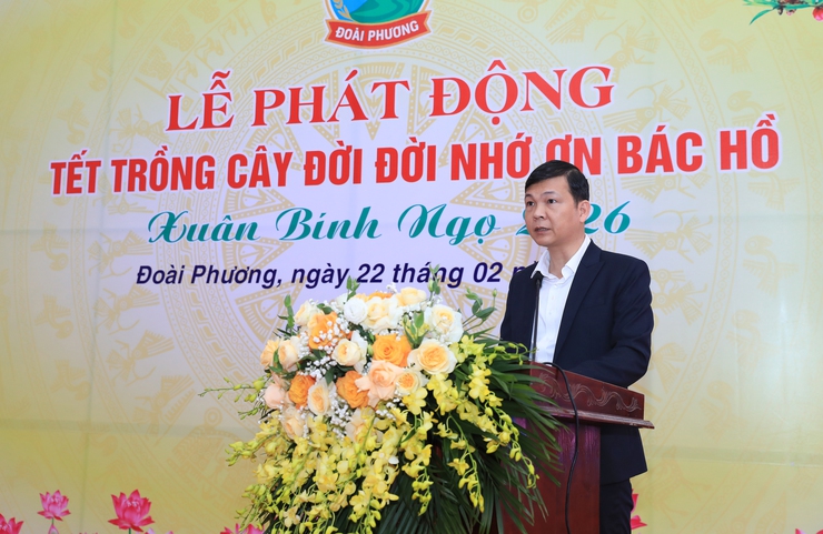 Phó Bí thư Thành ủy Nguyễn Văn Phong dự Lễ phát động Tết trồng cây “Đời đời nhớ ơn Bác Hồ” xuân Bính Ngọ tại xã Đoài Phương- Ảnh 2.
