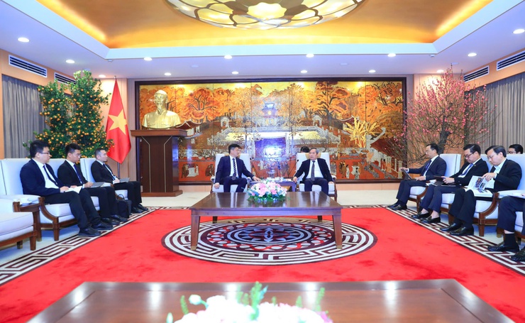 Chủ tịch UBND Thành phố Vũ Đại Thắng làm việc với Công ty TNHH Đầu máy toa xe Đại Liên (Trung Quốc)- Ảnh 3.