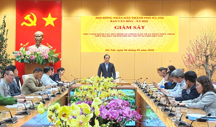 Phó Chủ tịch Thường trực HĐND Thành phố Trần Thế Cương làm việc với các sở, ngành về an toàn thực phẩm- Ảnh 4.