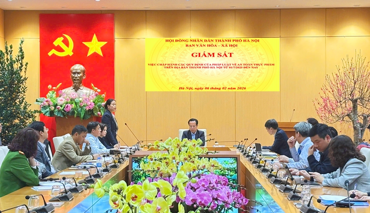 Phó Chủ tịch Thường trực HĐND Thành phố Trần Thế Cương làm việc với các sở, ngành về an toàn thực phẩm- Ảnh 1.