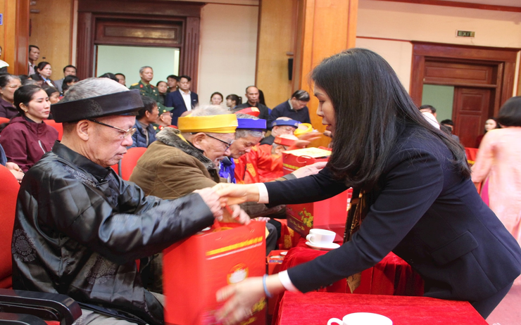 Hanoi Fatherland Front leaders present Tet gifts to residents in Thuong Tin- Ảnh 2.