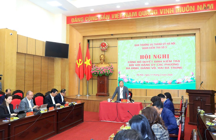 Hà Nội: Công bố Quyết định kiểm tra đối với Đảng ủy các phường Ba Đình, Giảng Võ, Hai Bà Trưng- Ảnh 3.
