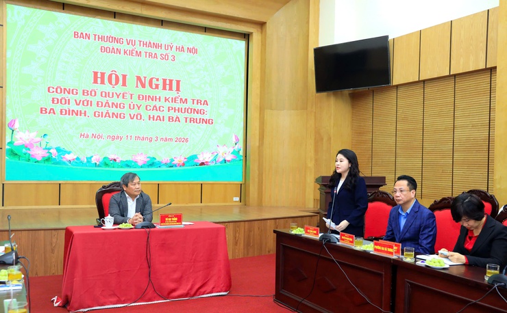 Hà Nội: Công bố Quyết định kiểm tra đối với Đảng ủy các phường Ba Đình, Giảng Võ, Hai Bà Trưng- Ảnh 5.
