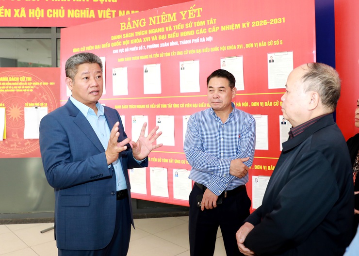Phó Chủ tịch UBND Thành phố Nguyễn Mạnh Quyền kiểm tra công tác chuẩn bị bầu cử tại 5 phường- Ảnh 10.