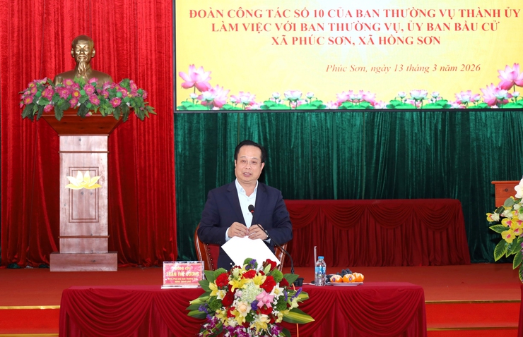 Phó Chủ tịch Thường trực HĐND Thành phố Trần Thế Cương kiểm tra công tác chuẩn bị bầu cử tại các xã Phúc Sơn, Hồng Sơn- Ảnh 5.