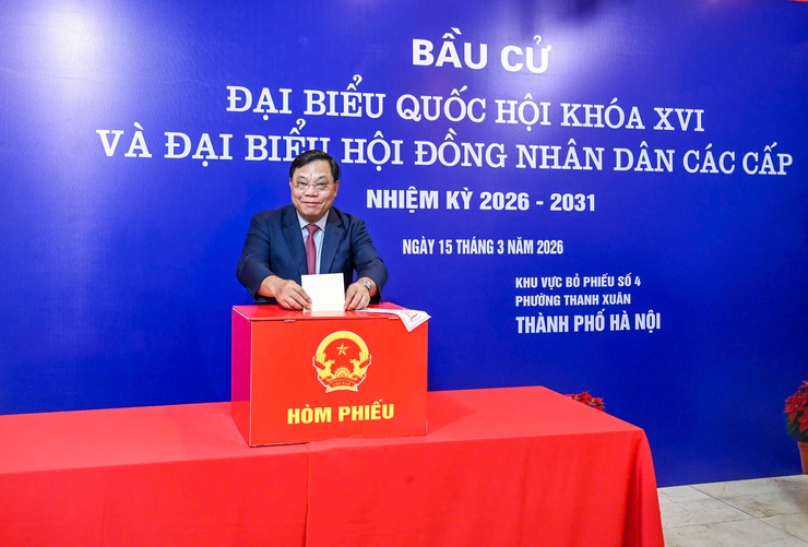 Lãnh đạo Trung ương và Thành phố tham dự Lễ khai mạc bầu cử tại phường Thanh Xuân- Ảnh 6.