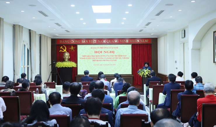 Phường Cửa Nam phát động hưởng ứng Cuộc thi chính luận về bảo vệ nền tảng tư tưởng của Đảng lần thứ Sáu- Ảnh 2.