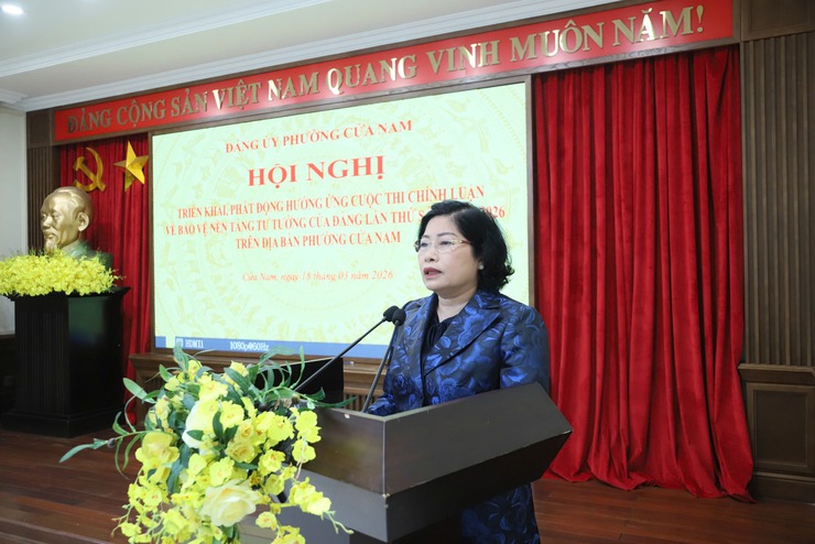 Phường Cửa Nam phát động hưởng ứng Cuộc thi chính luận về bảo vệ nền tảng tư tưởng của Đảng lần thứ Sáu- Ảnh 4.