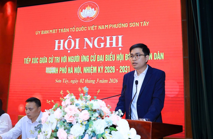 Chủ tịch UBND thành phố Hà Nội Vũ Đại Thắng và các ứng cử viên đại biểu HĐND Thành phố tiếp xúc cử tri, vận động bầu cử- Ảnh 7.