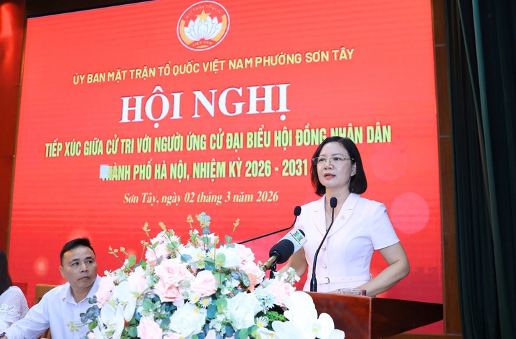 Chủ tịch UBND thành phố Hà Nội Vũ Đại Thắng và các ứng cử viên đại biểu HĐND Thành phố tiếp xúc cử tri, vận động bầu cử- Ảnh 6.