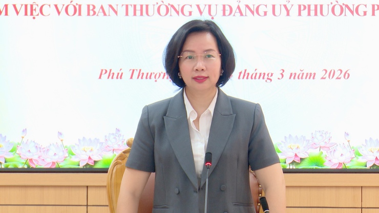 Đoàn kiểm tra số 09 của Ban Thường vụ Thành ủy Hà Nội làm việc với các phường Phú Thượng, Tây Hồ- Ảnh 3.