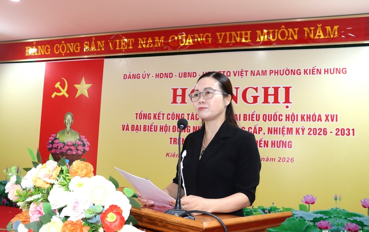 Phường Kiến Hưng: Tổng kết công tác bầu cử đại biểu Quốc hội khóa XVI và đại biểu HĐND các cấp- Ảnh 2.