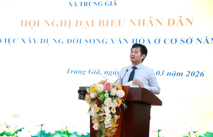 Xã Trung Giã tổ chức Hội nghị đại biểu Nhân dân bàn việc xây dựng đời sống văn hóa năm 2026- Ảnh 2.