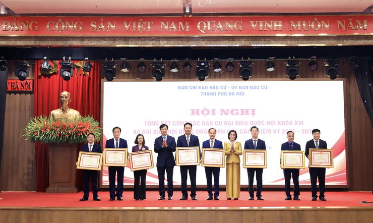 Tổng kết công tác bầu cử đại biểu Quốc hội khóa XVI và đại biểu HĐND các cấp- Ảnh 2.