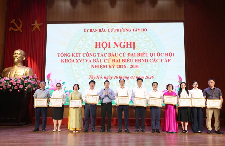 Tây Hồ tổng kết công tác bầu cử Đại biểu Quốc hội khóa XVI và đại biểu HĐND các cấp- Ảnh 2.