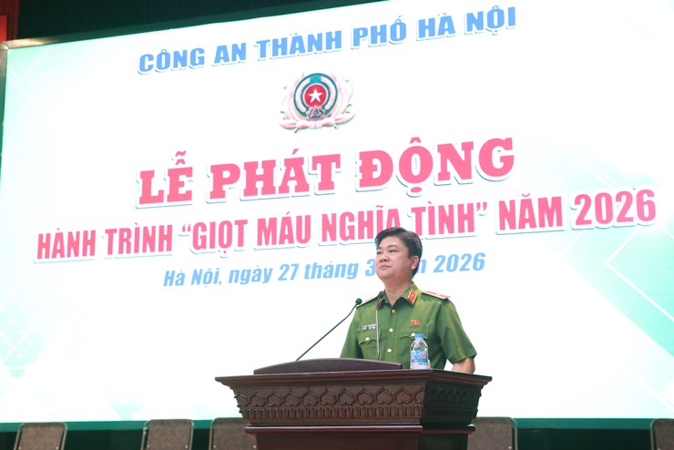 Công an thành phố Hà Nội phát động Hành trình “Giọt máu nghĩa tình” năm 2026- Ảnh 1.