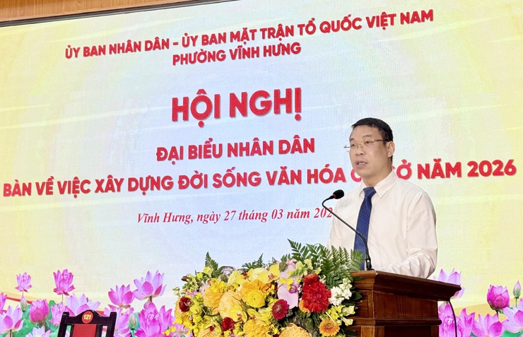 Phường Vĩnh Hưng: Phát huy dân chủ, trí tuệ Nhân dân trong xây dựng đời sống văn hóa ở cơ sở- Ảnh 2.