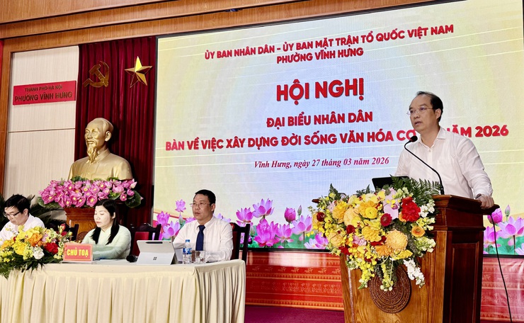 Phường Vĩnh Hưng: Phát huy dân chủ, trí tuệ Nhân dân trong xây dựng đời sống văn hóa ở cơ sở- Ảnh 3.