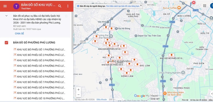 Phường Phú Lương ra mắt "Bản đồ số tra cứu Khu vực bỏ phiếu", ứng dụng công nghệ thông tin trong công tác Bầu cử- Ảnh 1.