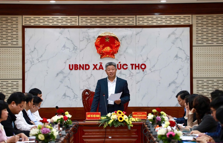 Phó Chủ tịch UBND Thành phố Nguyễn Mạnh Quyền kiểm tra công tác chuẩn bị bầu cử tại 3 xã Phúc Thọ, Phúc Lộc, Hát Môn- Ảnh 8.