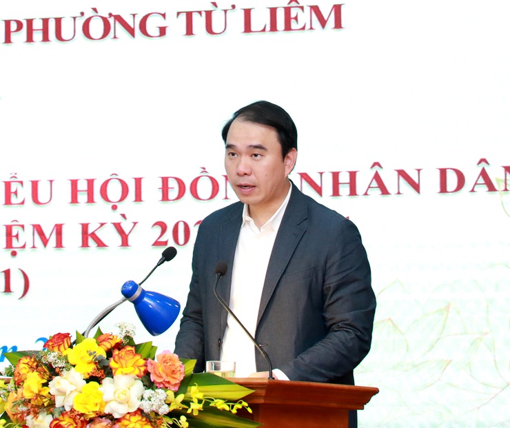 Ứng cử viên đại biểu HĐND thành phố Hà Nội - Đơn vị số 11 tiếp xúc cử tri vận động bầu cử- Ảnh 3.