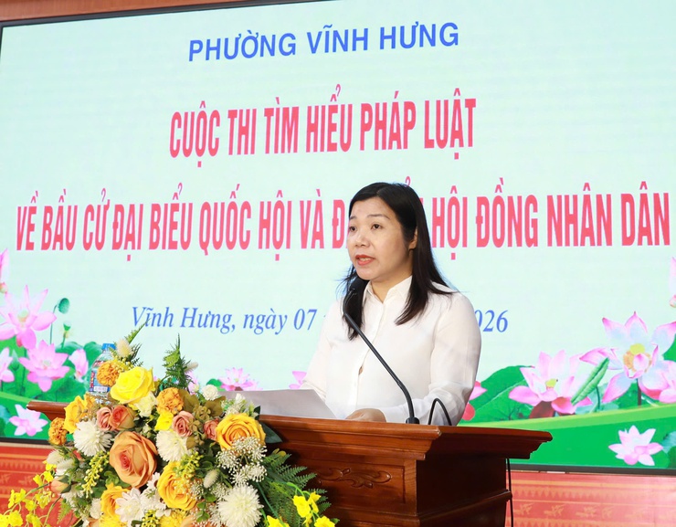 Phường Vĩnh Hưng: Khi người trẻ tìm hiểu pháp luật về bầu cử- Ảnh 2.
