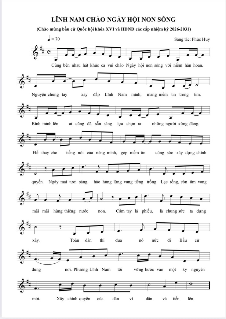 Phường Lĩnh Nam: Những vần thơ, nốt nhạc hướng về ngày bầu cử- Ảnh 1.