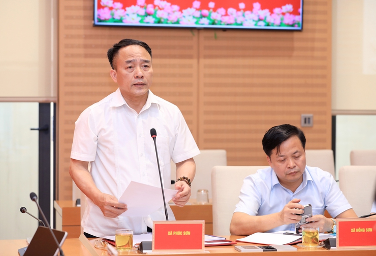 Đoàn kiểm tra số 10 của Ban Thường vụ Thành ủy Hà Nội làm việc với xã Phúc Sơn và Hồng Sơn- Ảnh 3.