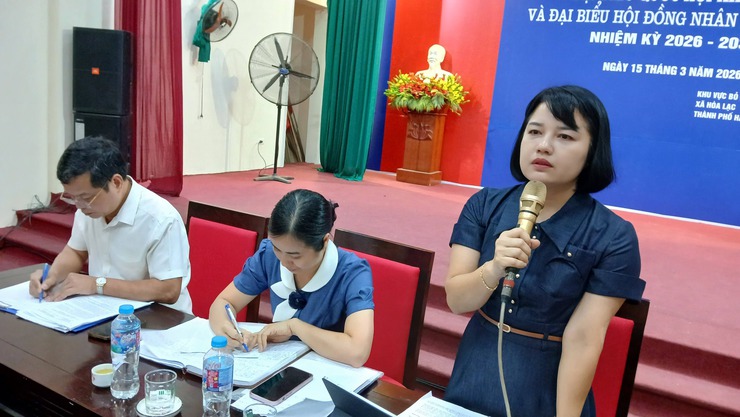 Hòa Lạc đối thoại với người dân về bồi thường, giải phóng mặt bằng Dự án Đại lộ Thăng Long- Ảnh 4.