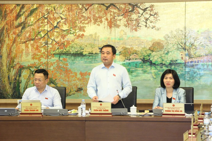 Đoàn ĐBQH thành phố Hà Nội thảo luận tại tổ về tình hình phát triển kinh tế - xã hội- Ảnh 1.