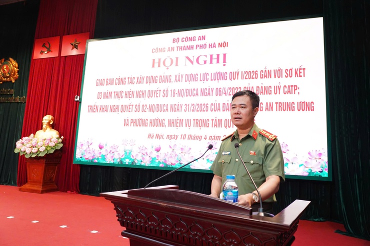 Công an Thành phố sơ kết công tác xây dựng Đảng quý I/2026- Ảnh 4.