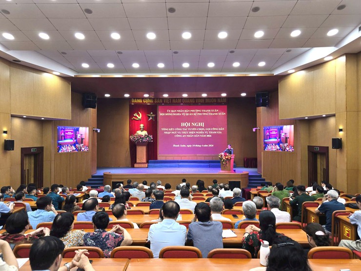 Phường Thanh Xuân tổng kết công tác tuyển quân 2026- Ảnh 1.