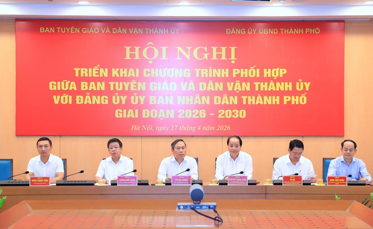 Ban Tuyên giáo và Dân vận Thành ủy Hà Nội và Đảng ủy UBND Thành phố triển khai Chương trình hợp tác- Ảnh 1.