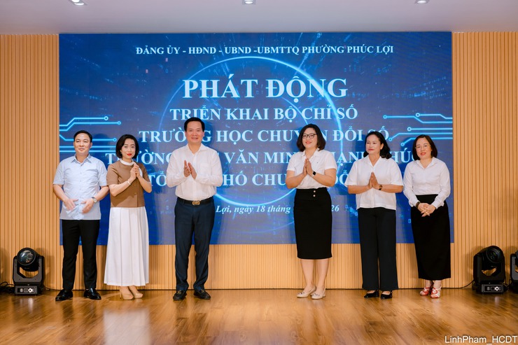 Phúc Lợi triển khai Bộ chỉ số đánh giá trường học chuyển đổi số, trường học văn minh hạnh phúc, tổ dân phố chuyển đổi số- Ảnh 4.