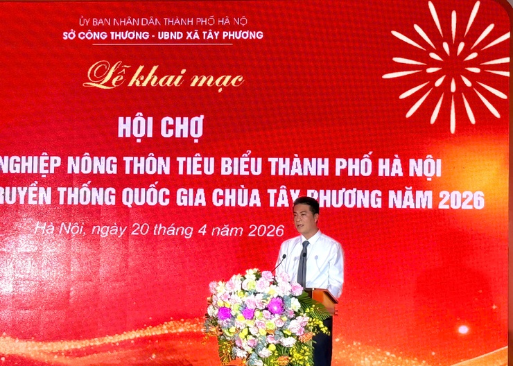 Hội chợ hàng công nghiệp nông thôn tiêu biểu gắn với lễ hội truyền thống Quốc gia chùa Tây Phương- Ảnh 2.