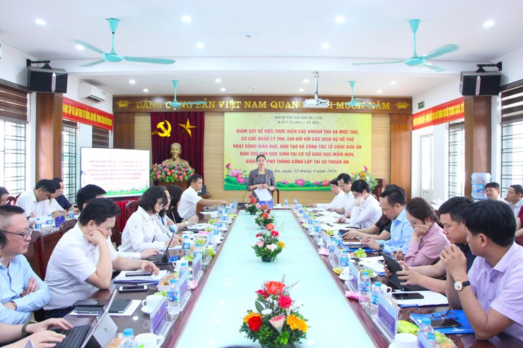 Giám sát việc thu - chi dịch vụ giáo dục và bữa ăn bán trú tại xã Thuận An- Ảnh 2.