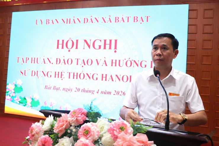 Xã Bất Bạt triển khai Hệ thống “HanoiWork”, nâng cao hiệu quả điều hành công việc- Ảnh 1.