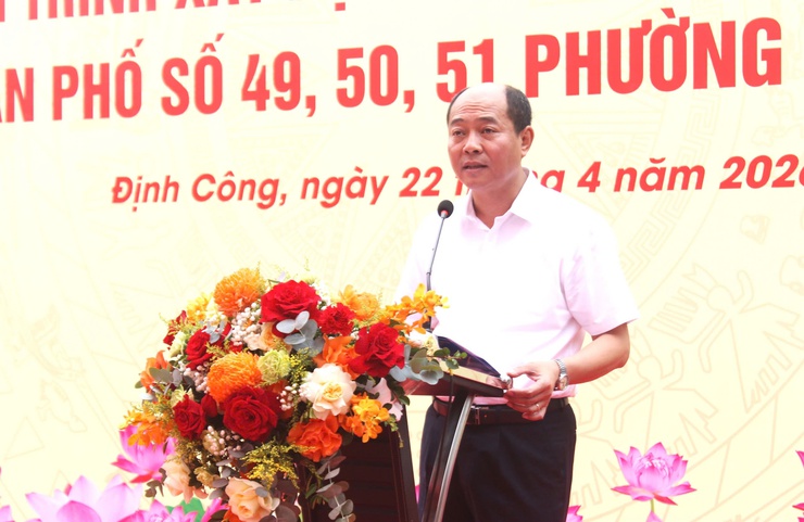 Phường Định Công khởi công xây dựng nhà hội họp tổ dân phố chào mừng ngày lễ lớn- Ảnh 2.
