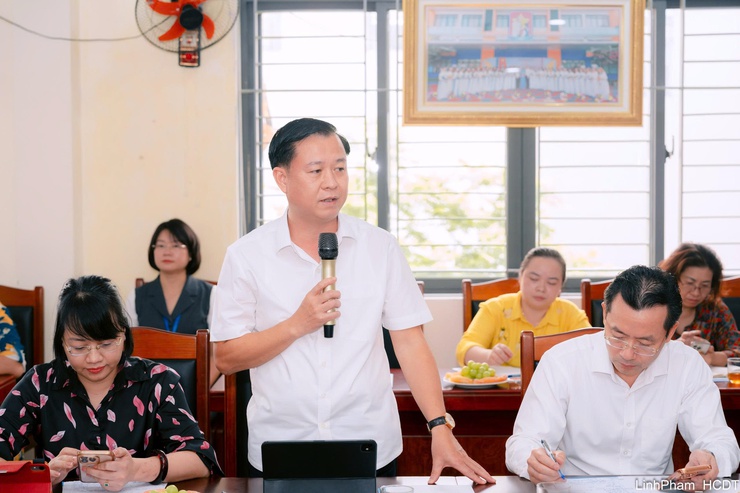 Phó Chủ tịch UBND Thành phố Vũ Thu Hà khảo sát công tác tổ chức bữa ăn bán trú tại Trường Tiểu học Đoàn Khuê- Ảnh 6.