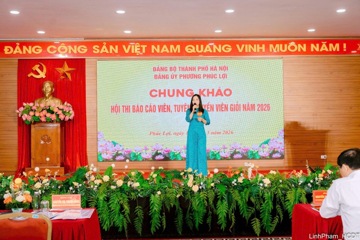 Phường Phúc Lợi tổ chức thành công Hội thi Báo cáo viên, tuyên truyền viên giỏi năm 2026- Ảnh 3.