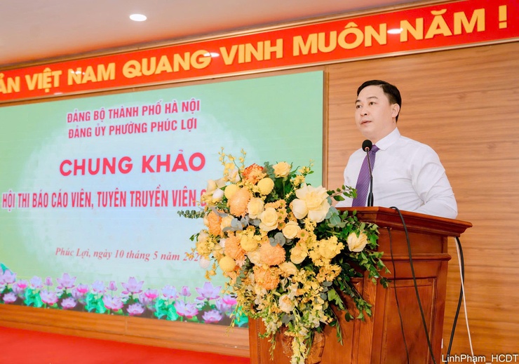 Phường Phúc Lợi tổ chức thành công Hội thi Báo cáo viên, tuyên truyền viên giỏi năm 2026- Ảnh 2.