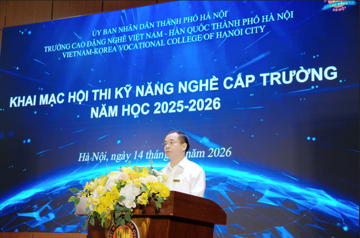 Trường Cao đẳng nghề Việt Nam - Hàn Quốc thành phố Hà Nội tổ chức Khai mạc Hội thi Kỹ năng nghề cấp trường năm học 2025 - 2026- Ảnh 3.