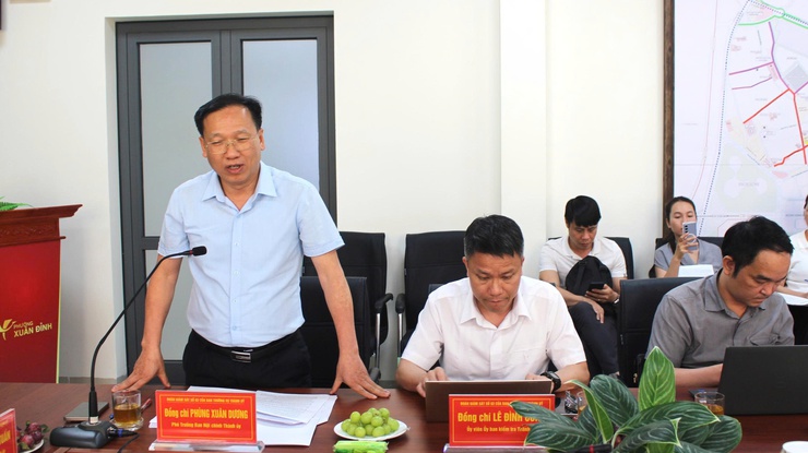 Đoàn giám sát số 03 của Ban Thường vụ Thành ủy làm việc với phường Xuân Đỉnh- Ảnh 2.