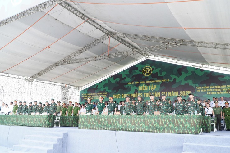 Phường Phúc Lợi hoàn thành tốt nhiệm vụ diễn tập tác chiến trong khu vực phòng thủ năm 2026- Ảnh 3.