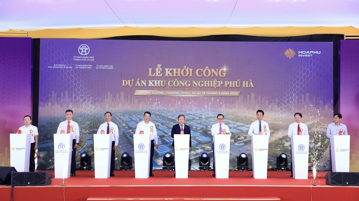 Hà Nội khởi công Khu công nghiệp Phú Hà, hướng tới mô hình công nghiệp xanh và hiện đại- Ảnh 1.